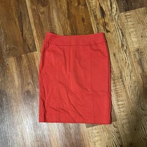 Halogen Vibrant Red Pencil Skirt